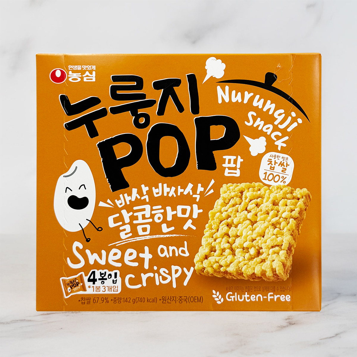 韩国进口农心甜锅巴142g酥脆膨化休闲食品独立包装