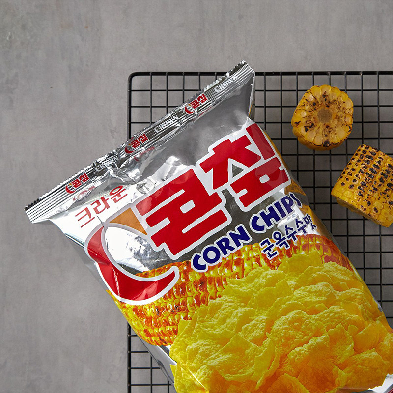 韩国进口克丽安CROWN可瑞安膨化原味/香甜玉米片办公休闲食品零食