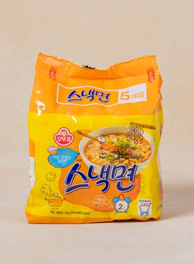 韩国进口不倒翁奥土基快餐面108gx5袋泡面微辣2分钟拉面方便面