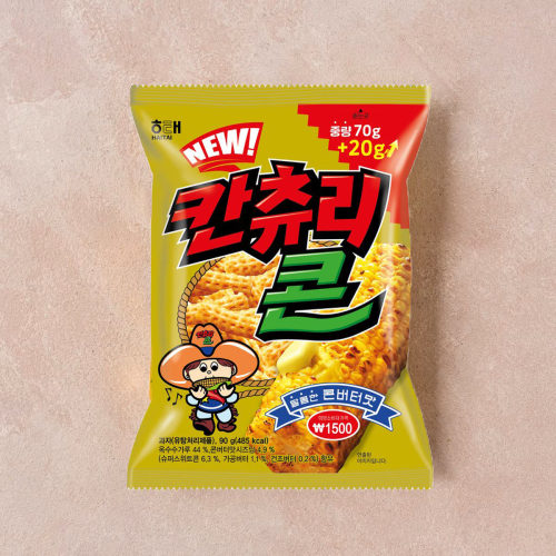 韩国进口海太黄油味玉米脆角90g酥脆膨化休闲零食