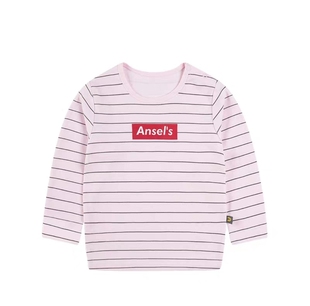安塞尔斯2021春秋款上衣童装男女宝宝长袖T恤中小童圆领纯棉