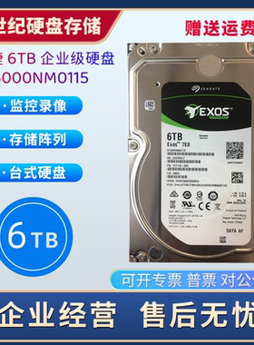 希捷银河NAS企业级服务器监控专用6T录像机械硬盘ST6000NM0115