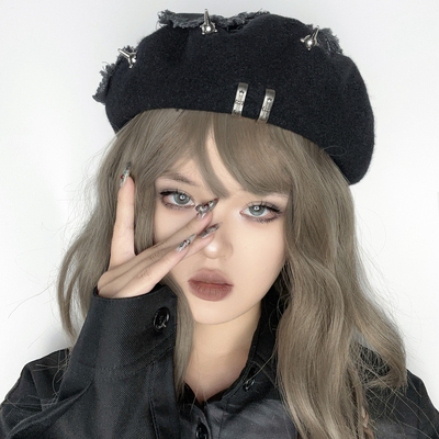 Brokenbone原创毛呢秋冬贝雷帽