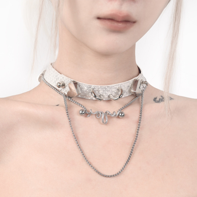 蛇纹金属颈饰层次感项链项圈