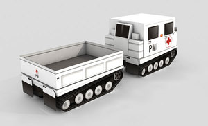 儿童手工折纸DIY拼装立体3D纸质模型仿真军事车模PMI救护车制作