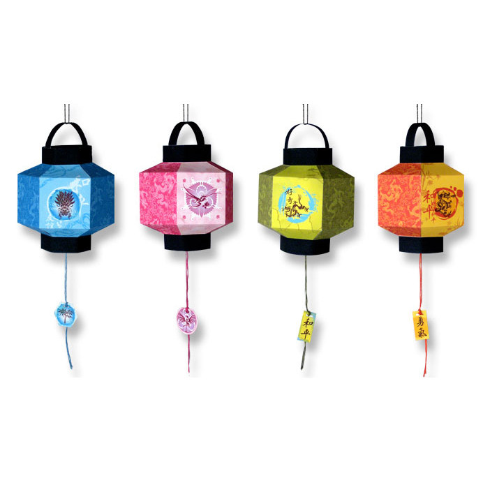 儿童手工折纸diy拼装立体纸质模型喜庆新年宫廷灯笼春节新春装饰