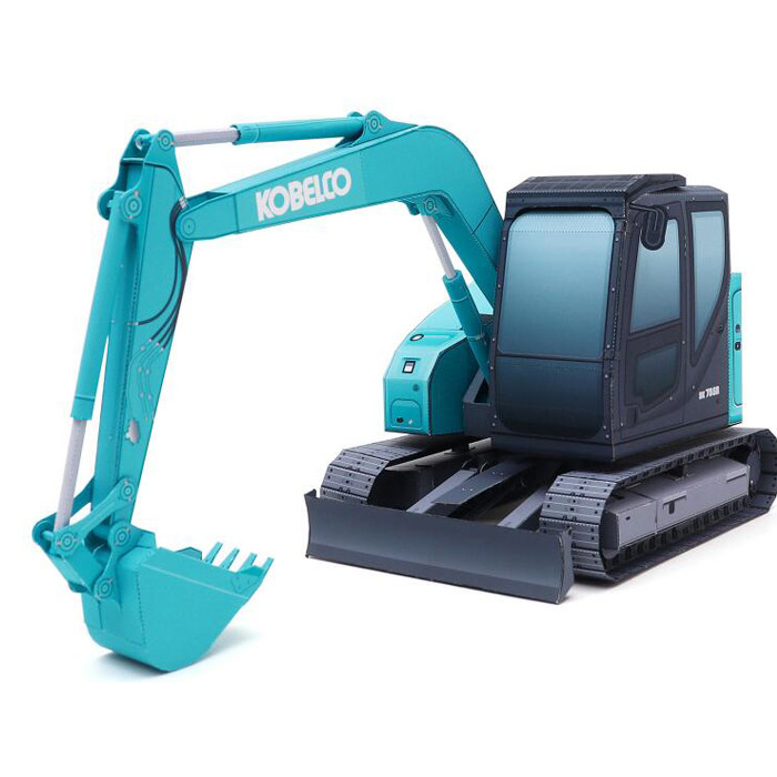 儿童手工折纸diy拼装立体3d纸质模型交通工具小汽车挖掘机挖土机