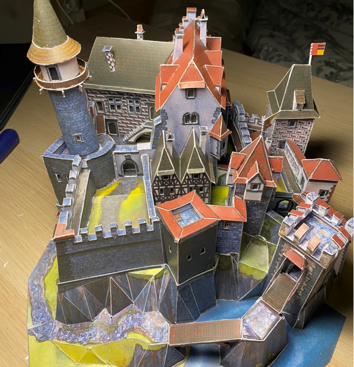 儿童手工折纸diy拼装立体3d纸质模型玩具建筑欧洲城堡场景制作