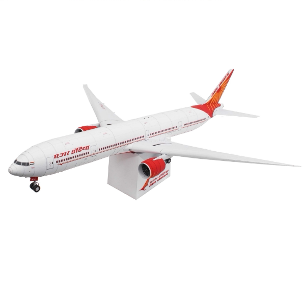 儿童手工折纸diy拼装益智立体3d纸质模型波音777印度航空民航飞机