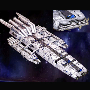 儿童手工折纸DIY拼装立体3D纸质模型太空飞船宇宙飞船星际战舰