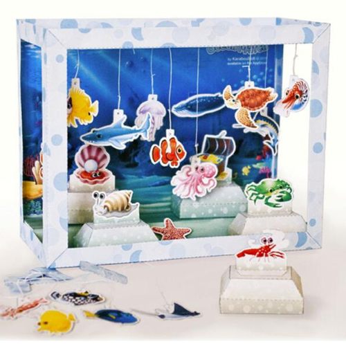 海洋生物海底世界鱼3D纸模型手工