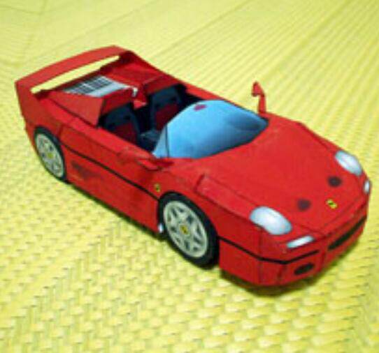 儿童手工折纸diy拼装立体益智3d纸质模型法拉利f50跑车超跑汽车