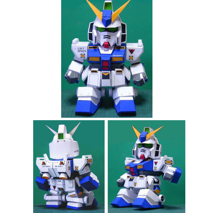 儿童手工折纸diy拼装立体3d纸质模型rx-78高达sd敢达机器人制作