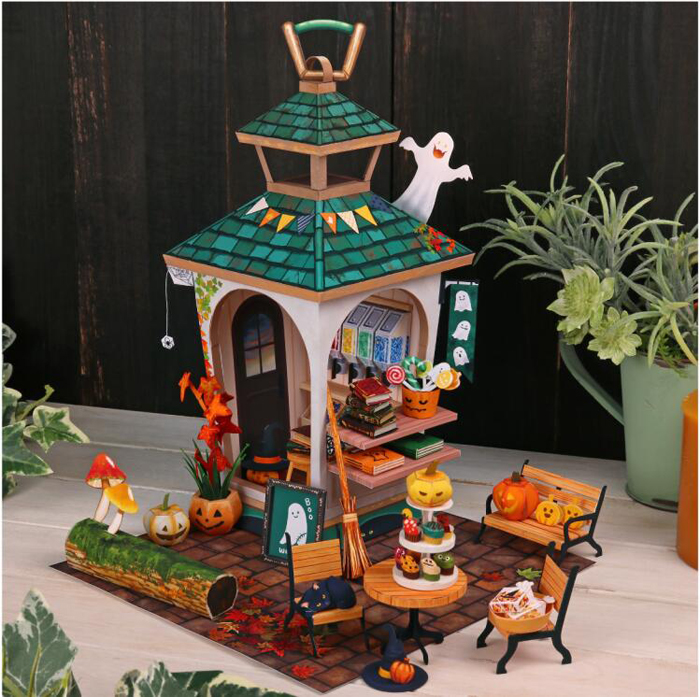 万圣节小屋场景3D纸模型手工制作