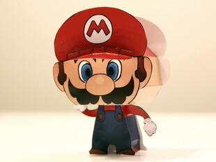 儿童手工折纸DIY拼装立体3D纸质模型玛丽公仔超级玛丽马里奥制作