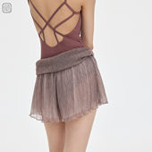 芭蕾舞蹈双层网纱裙裤 福生若舞 金线编织