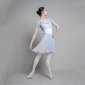 福生若舞 宫廷蕾丝芭蕾舞蹈瑜伽连体服23SS01 蓝白畅想