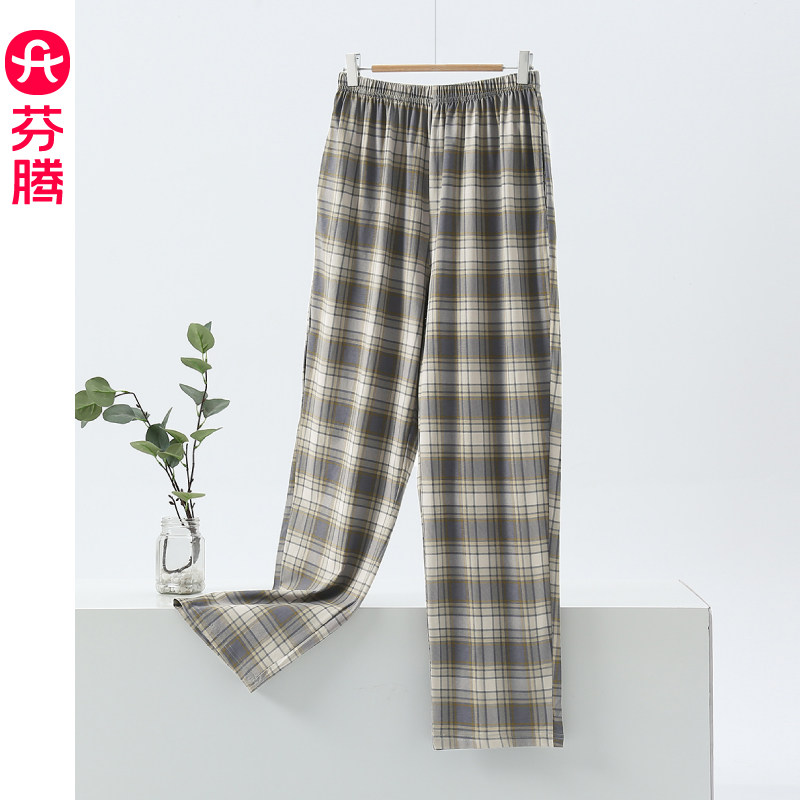 芬腾睡裤男款夏季纯棉长裤薄款图片