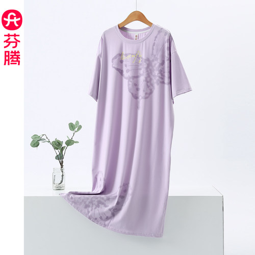 芬腾纯棉可爱卡通睡裙春夏新款