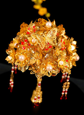 金色手捧花DIY材料包中式复古