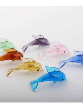 夜光海豚玻璃制品手作造景小摆件