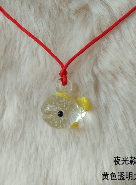 可爱风夜光挂件项链玻璃纪念品