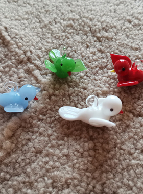 创意海鸥小鸟玻璃手作摆件水族箱