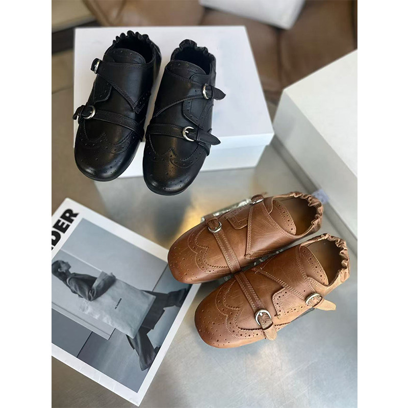 【欧货】真皮乐福鞋女2026新款英伦风小皮鞋皮带扣布洛克平底单鞋,女鞋,浅口单鞋,淘宝优惠券,粉丝福利购,淘宝优惠卷