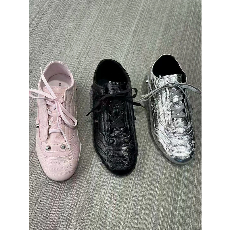 真皮平底复古系带运动休闲德训鞋