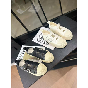 【欧货】真皮小白鞋女2026春新款皮带扣小个子厚底增高运动休闲鞋