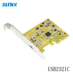 SUNIX USB2321C 1埠 Type-C USB3.2 Gen2X2 PCI Express 扩充卡