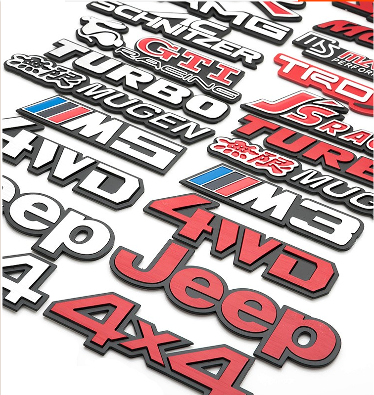汽车金属标贴新款创意3D立体个性贴标改装饰品划痕贴车身后尾箱贴