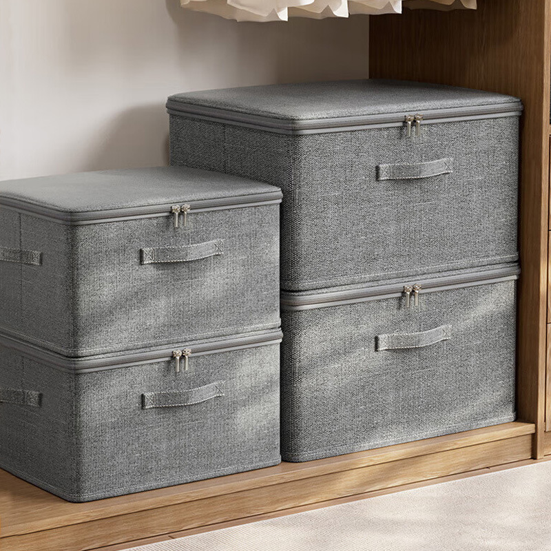 家用阳离子软盖收纳箱大容量折叠收纳盒文件证件整理便携式储物箱