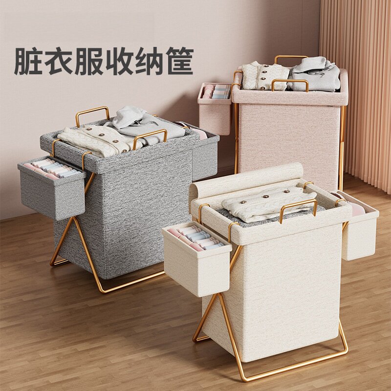 床边晚上放衣神器可折叠家用脏衣服收纳筐浴室洗衣篮大容量脏衣篓