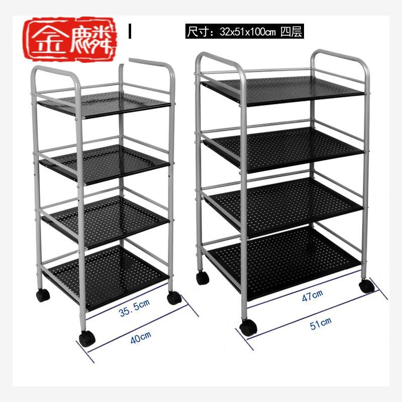 厨房不锈钢带轮子置物架可多层落