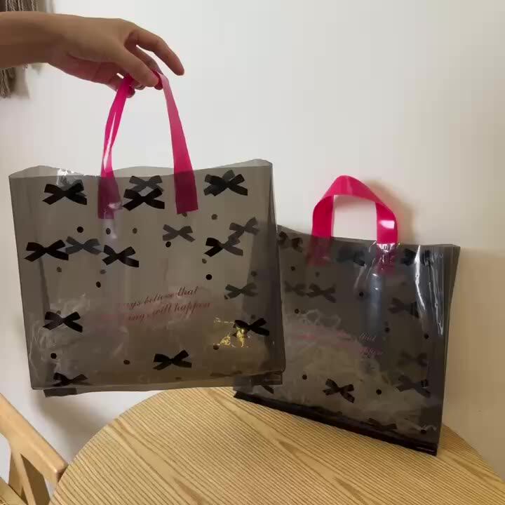 童装可爱服装店装衣服手提袋女装包装打包带礼品礼袋塑料袋子定制