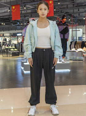 李宁运动休闲女子连帽开衫卫衣