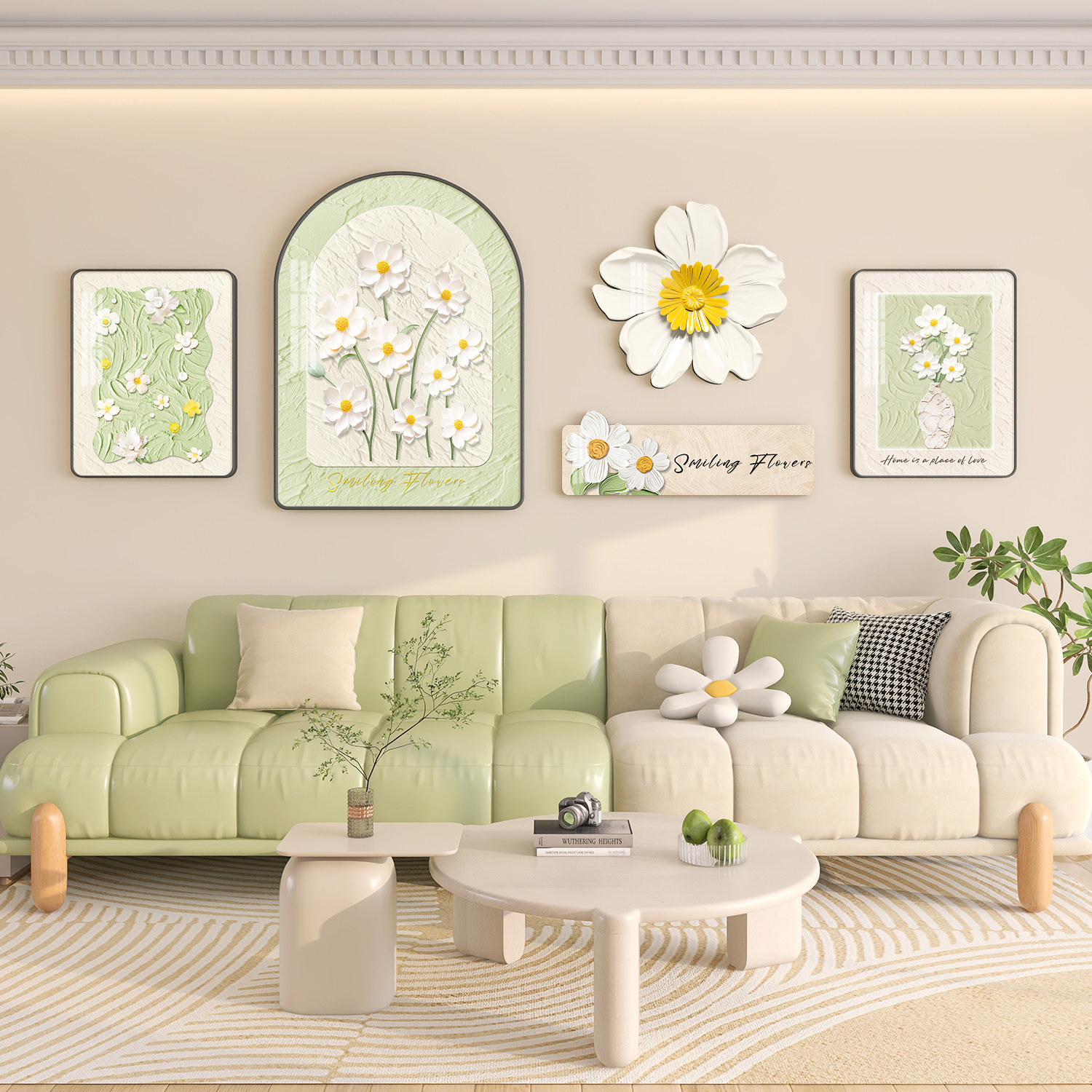 Instant Luxury: Cream Style Wall Art for Stunning Living Rooms - Product image 6