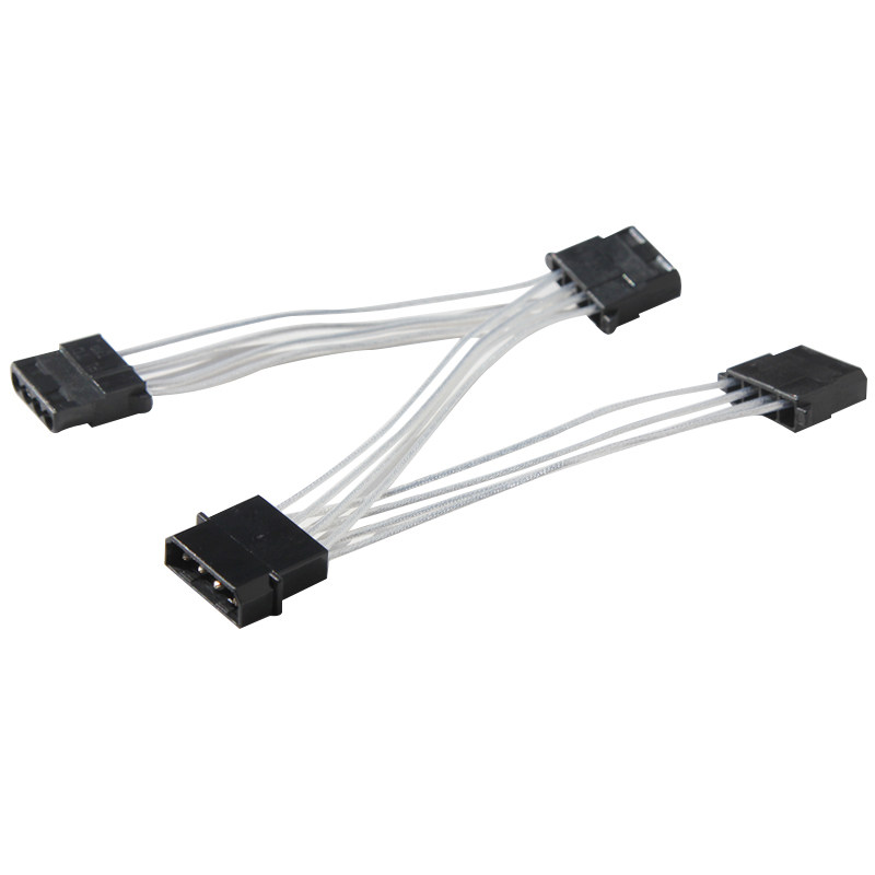 大4Pin 电源大4D口 IDE 延长线 1分3 D口风扇一分三扩展 镀银线