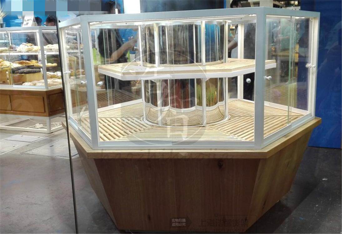 面包柜铁艺面包柜台中岛柜蛋糕糕点展示柜多功能食品柜台面包货架