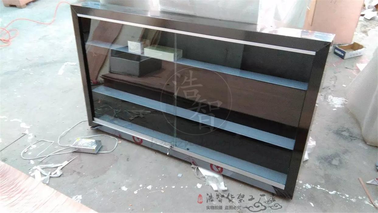 美甲店指甲油架展示架指甲油吊柜烤漆吊柜壁柜带灯玻璃移门可