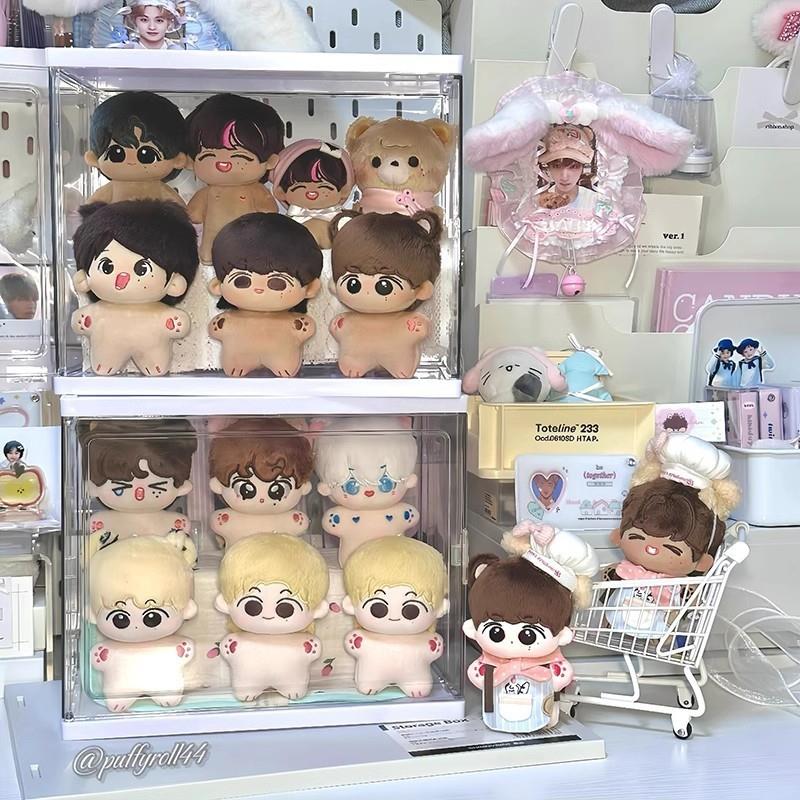 棉花娃娃收纳盒展示架10cmnct玩偶挂件男团seventeen周边公仔20cm