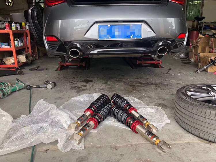 台湾agt shock倒插绞牙避震器 软硬可调适用于英菲尼迪q50 q60s
