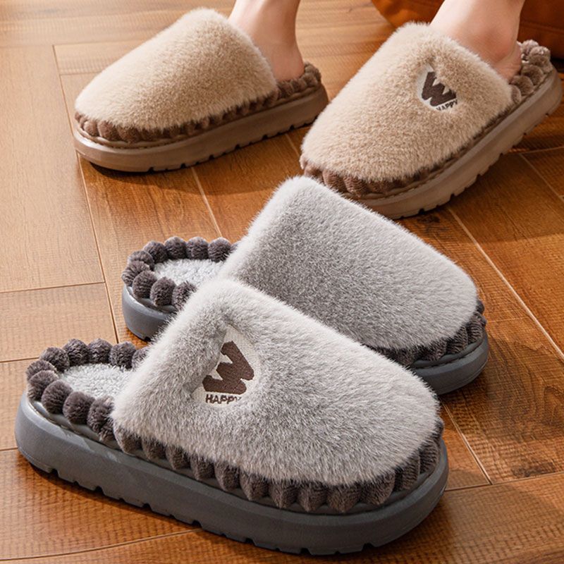 冬季大码男士棉拖鞋加厚室内外穿防滑厚底保暖居家用男女棉拖鞋天