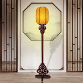 台灯仿古实木中国风装 新中式 落地灯客厅卧室书房茶室酒店立式 饰灯