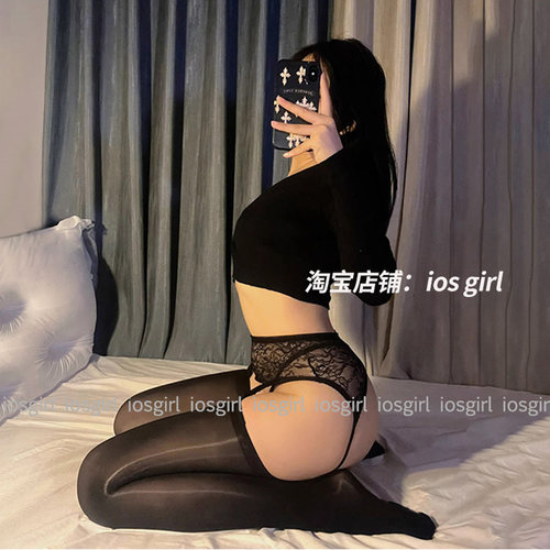 辣妹日记黑丝油亮防勾丝吊带袜
