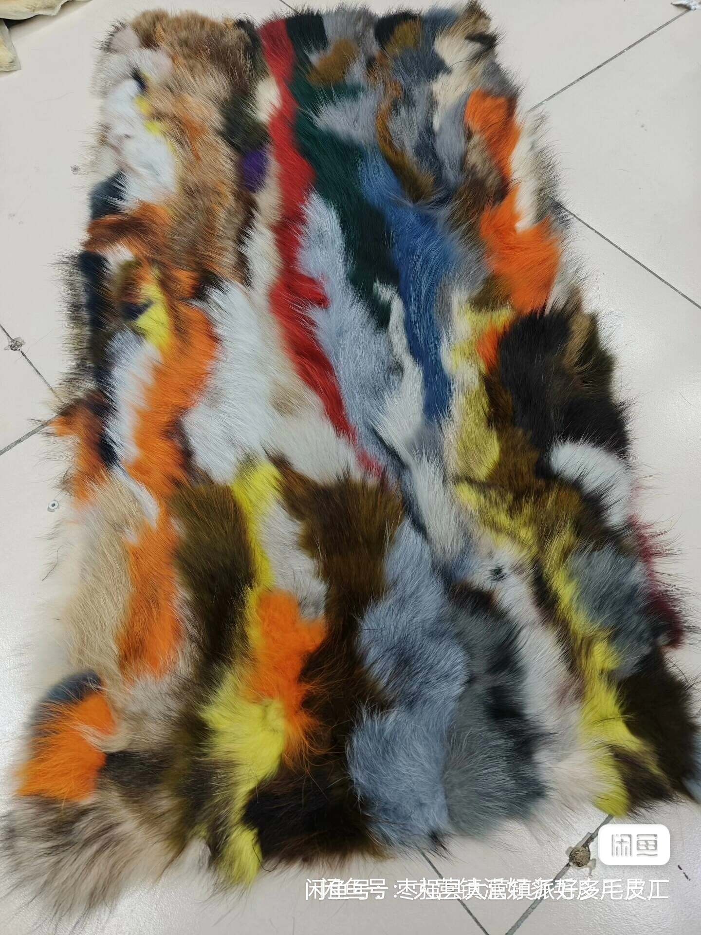 彩色狐狸毛真皮真毛条纹拼接服装家居皮草原材料褥子毯子面料皮料,纺织面料/辅料/配套,面料/布类,淘宝优惠券,粉丝福利购,淘宝优惠卷