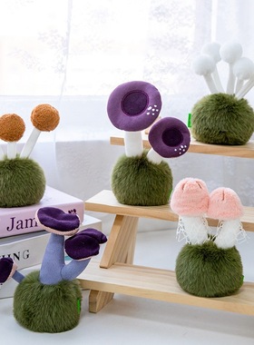 仿真植物野生菌子香菇鹿茸桌陪系列发财树盆栽车载家居摆件饰品