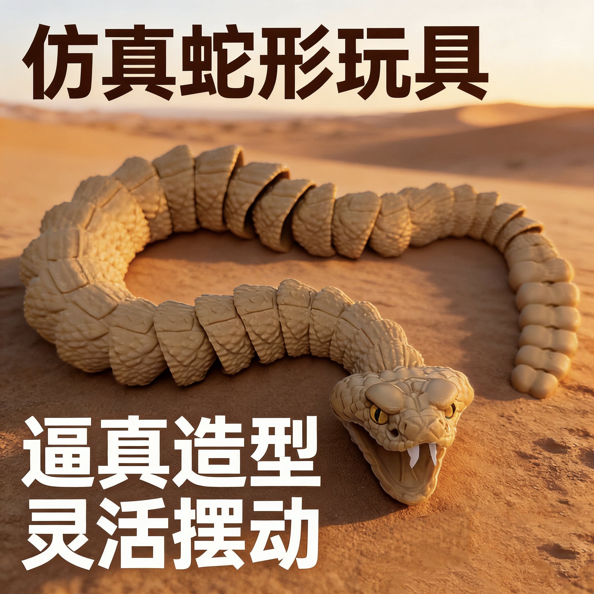 3D打印蛇响尾蛇神兽龙网红爆火