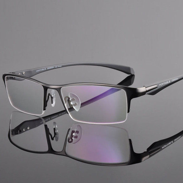 BSJ9065热卖 商务男款 超轻TR90镜腿 半框 近视眼镜架成品眼镜框
